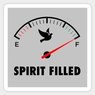 Spirit Filled, black text Magnet